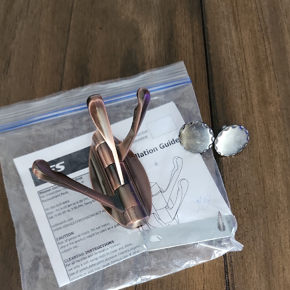 Set Of Wall Hook And Vintage Drawer Pulls